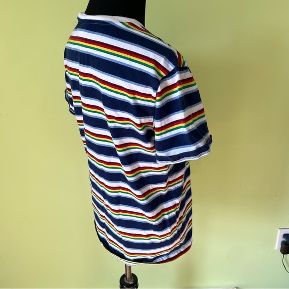 HUF WORLDWIDE RAINBOW STRIPED T SHIRT SIZE SMALL SKATER - Picture 4 of 6